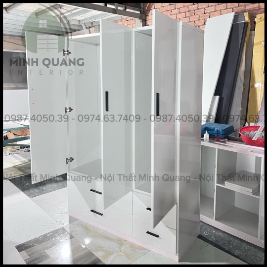 TỦ ÁO 3 CÁNH CỬA MỞ NHỰA ĐÀI LOAN QA002