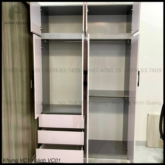 TỦ ÁO 4 CÁNH NHỰA VINCOPLASTIC QA0055