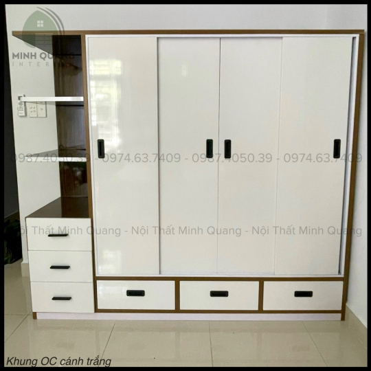 TỦ ÁO 5 CÁNH CỬA LÙA NHỰA ĐÀI LOAN QA0035