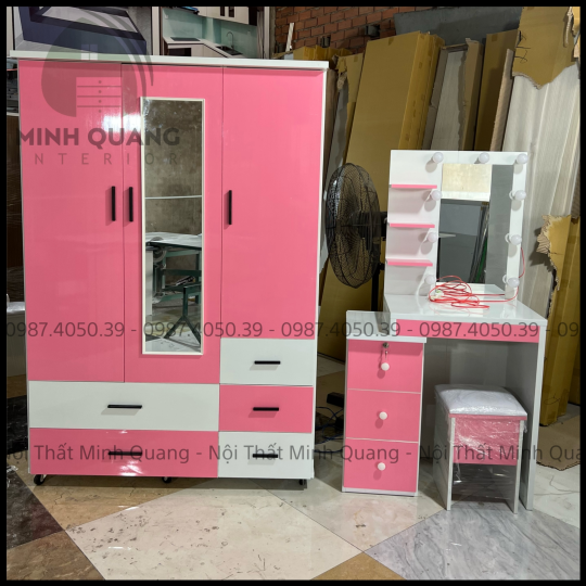 TỦ ÁO 3 CÁNH CỬA MỞ NHỰA ĐÀI LOAN QA008