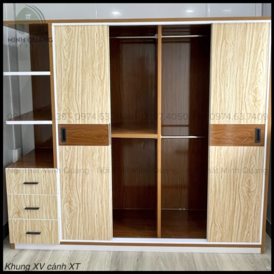 TỦ ÁO 5 CÁNH CỬA LÙA NHỰA ĐÀI LOAN QA0049