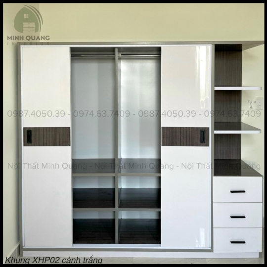 TỦ ÁO 5 CÁNH CỬA LÙA NHỰA ĐÀI LOAN QA0040