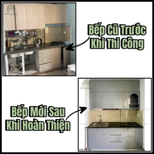 CẢI TẠO BẾP CŨ THÀNH BẾP MỚI - CT007