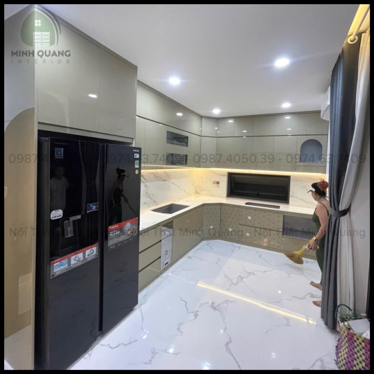 TỦ BẾP KHUNG VINCO - CÁNH PHỦ ACRYLIC AR0010