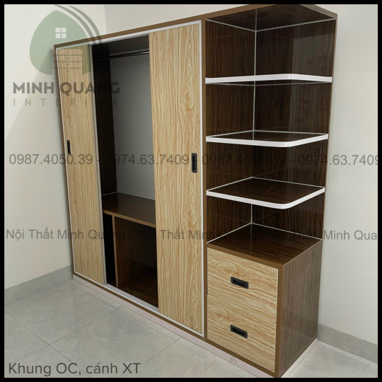 TỦ ÁO 5 CÁNH CỬA LÙA NHỰA ĐÀI LOAN QA0048