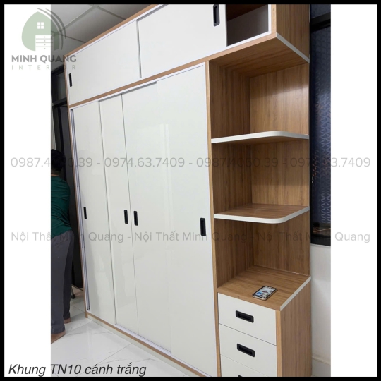 TỦ ÁO 5 CÁNH CỬA LÙA NHỰA ĐÀI LOAN QA0015