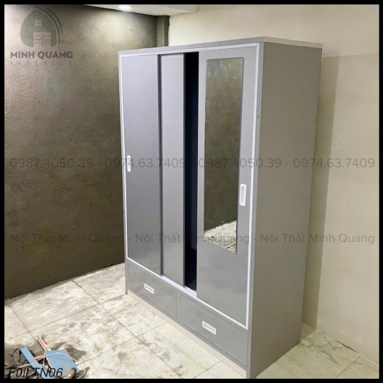 TỦ ÁO 3 CÁNH CỬA LÙA NHỰA ĐÀI LOAN QA0026