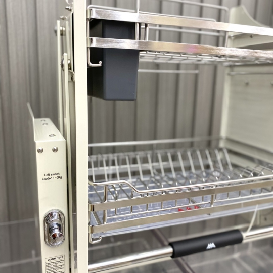 KỆ NÂNG HẠ KHAY ĐŨA INOX 304