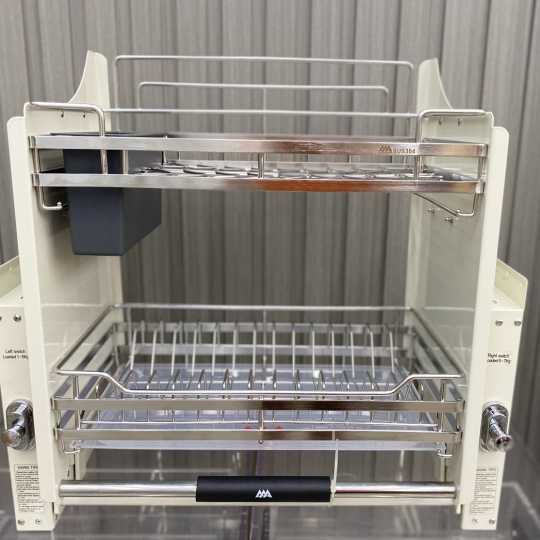 KỆ NÂNG HẠ KHAY ĐŨA INOX 304