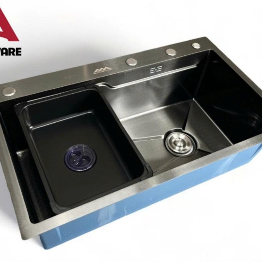 BỒN RỬA CHÉN MÀU ĐEN INOX 304