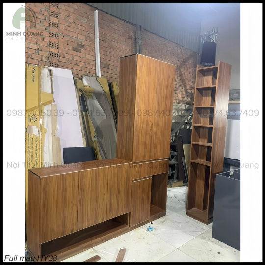 Tủ giày kết hợp tủ kệ đựng đồ với thiết kế thông minh, hiện đại mang lại sự tiện lợi và thẩm mỹ KT0027