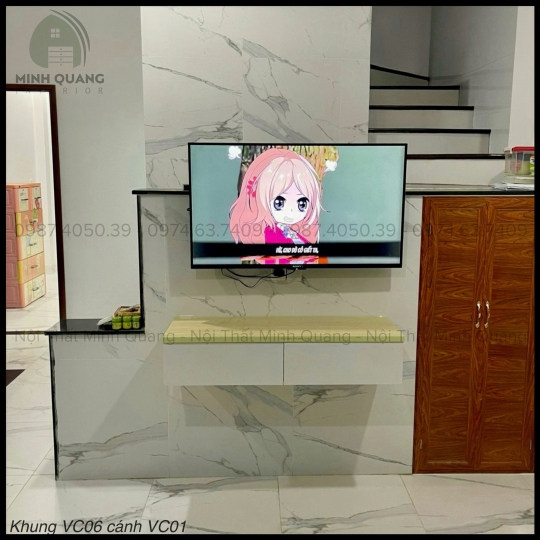 Kệ tivi nhựa Vincoplastic cao cấp mang lại tính thẩm mỹ cao cùng sự tiện dụng và độ bền vượt trội KT0036