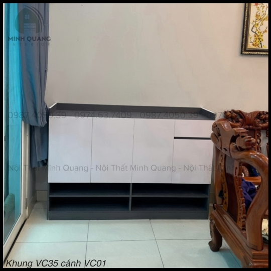 Tủ giày nhựa Vincoplastic có thiết kế hiện đại, phối màu theo yêu cầu khách hàng TG0005