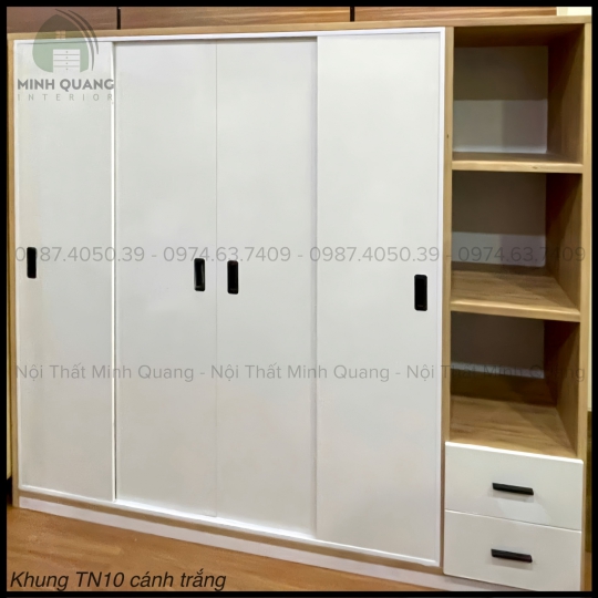 TỦ ÁO 5 CÁNH CỬA LÙA NHỰA ĐÀI LOAN QA0030