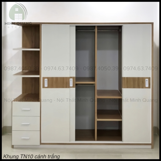 TỦ ÁO 5 CÁNH CỬA LÙA NHỰA ĐÀI LOAN QA0029