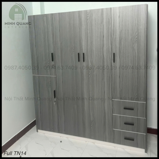 TỦ ÁO 4 CÁNH CỬA MỞ NHỰA ĐÀI LOAN QA0022