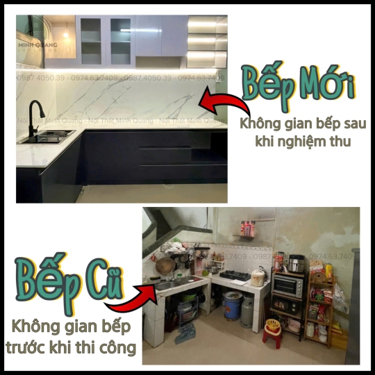 CẢI TẠO BẾP CŨ THÀNH BẾP MỚI - CT008