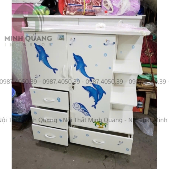 TỦ QUẦN ÁO TRẺ EM NHỰA ĐÀI LOAN TE0014