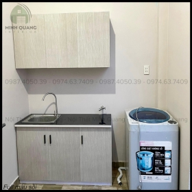 TIẾT KIỆM tối đa chi phí và diện tích với combo tủ bếp mini trên dưới nhựa Đài Loan cao cấp MN0084