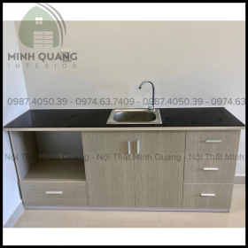 Tủ bếp mini nhựa Đài Loan mặt gạch men MN0021