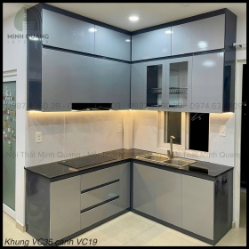 Tủ bếp nhựa Vincoplastic cao cấp, thiết kế tinh tế và hiện đại, đáp ứng xu hướng mới nhất TB00252